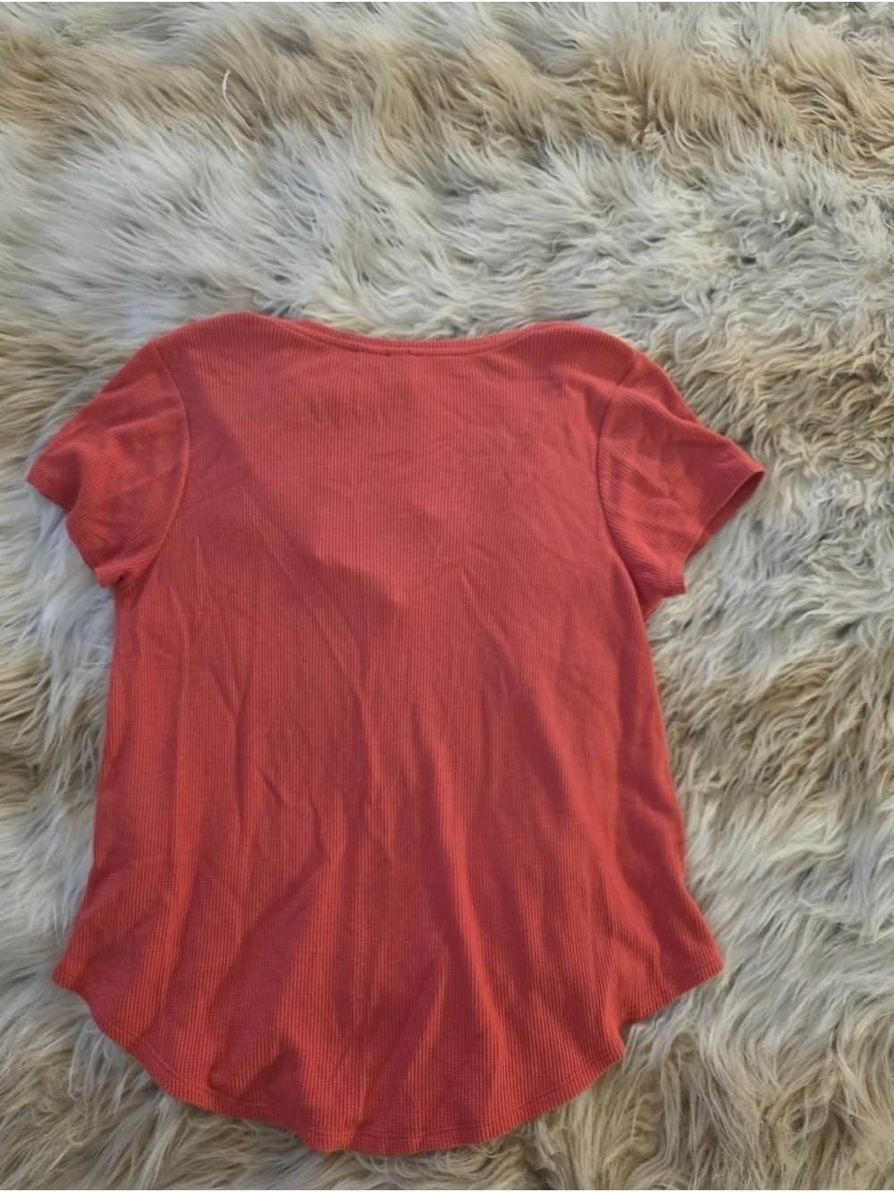 Volcom Ribbed Short Sleeve Henley Top Large - Picture 5 of 6
